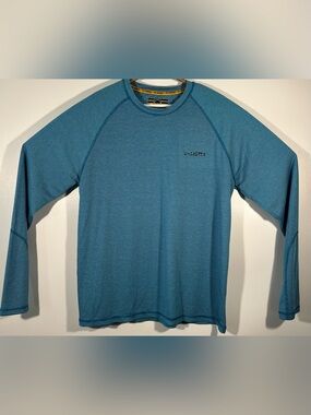 X-Caster Tallwoods T-Shirt Men L Blue UPF 50+ Sun Protection Fisherman Striped